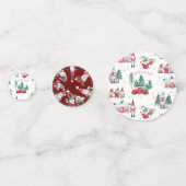 ヴィンテージレッドトラック格言メリーリトルクリスマス コンフェッティ (裏面)