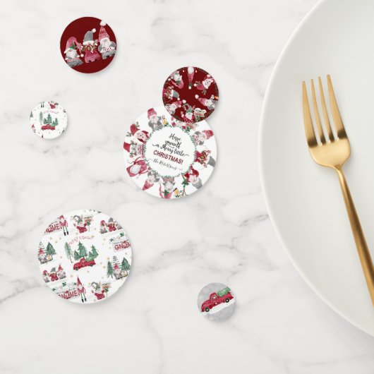 ヴィンテージレッドトラック格言メリーリトルクリスマス コンフェッティ (グループ)