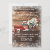 ヴィンテージレッドトラック素朴のクリスマスパーティー シーズンカード (正面)