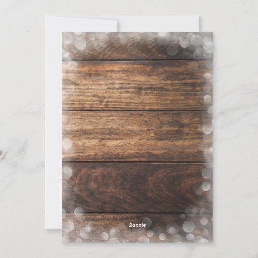 ヴィンテージレッドトラック素朴のクリスマスパーティー シーズンカード (裏面)