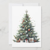 ヴィンテージレッドトラック素朴のクリスマスパーティー 招待状 (裏面)