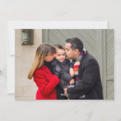 ヴィンテージレッドトラック2写真メリークリスマス シーズンカード (裏面)