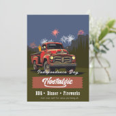 ヴィンテージレッドトラック7月4日BBQとディナー 招待状 (スタンド正面)