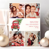 ヴィンテージレッドトラック | クリスマス4フォトホリデーカード