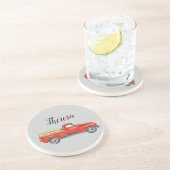 ヴィンテージレッドトラック コースター (側面)