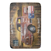 ヴィンテージレッドトラック バスマット (正面縦)