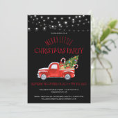 ヴィンテージレッドトラック&バッファロープレイドクリスマスパーティー 招待状 (スタンド正面)