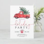 ヴィンテージレッドトラック＆ピツツリー ホリデーパーティー 招待状 (スタンド正面)