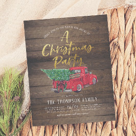 ヴィンテージレッドトラック&プレイドバジェットクリスマスパーティー