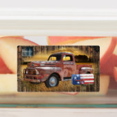 ヴィンテージレッドトラック ラベル (貼付)