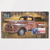 ヴィンテージレッドトラック ラベル (デザイン2)