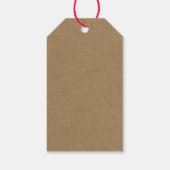 ヴィンテージレッドトラックKraft上のクリスマスツリー ギフトタグ (裏面)