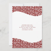 ヴィンテージレッドドレスダマスク金ゴールドティアラQuinceanera I 招待状 (裏面)