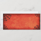 ヴィンテージレッドハローウィンパーティスパイダーウェブチケット 招待状 (裏面)