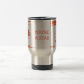 ヴィンテージレッドハーフトーン星 トラベルマグ (中央)