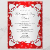 ヴィンテージレッドバレンタインデーピンクハート縁ど メニュー (正面)