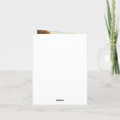 ヴィンテージレッドパッションフラワースモールグリーティングカード シーズンカード (裏面)