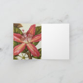 ヴィンテージレッドパッションフラワースモールグリーティングカード シーズンカード (内部)