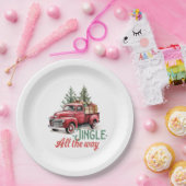 ヴィンテージレッドピックアップトラックのザラザラすべての方法 ペーパープレート (パーティー)