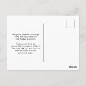 ヴィンテージレッドピックアップトラックホリデームービング ポストカード (裏面)