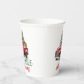 ヴィンテージレッドピックアップトラック"ジャングルすべての方法" 紙コップ (右)