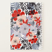 ヴィンテージレッドピンクとラベンダーフローラ プランナー手帳 (裏面)