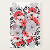 ヴィンテージレッドピンクとラベンダーフローラ プランナー手帳 (裏面)