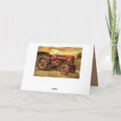 ヴィンテージレッドファームトラクター カード (裏面)