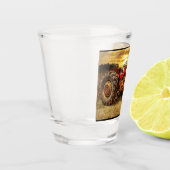 ヴィンテージレッドファームトラクター ショットグラス (左)