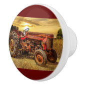 ヴィンテージレッドファームトラクター セラミックノブ (右)