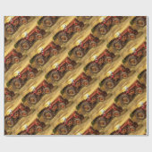 ヴィンテージレッドファームトラクター ラッピングペーパー (フラット)