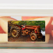 ヴィンテージレッドファームトラクター ラベル (貼付)