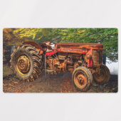 ヴィンテージレッドファームトラクター ラベル (デザイン1)