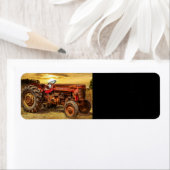 ヴィンテージレッドファームトラクター ラベル (インサイチュ)