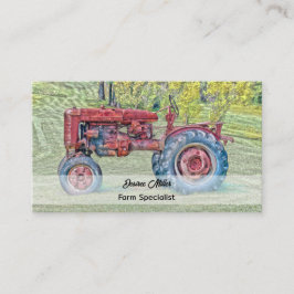 ヴィンテージレッドファームトラクター 名刺