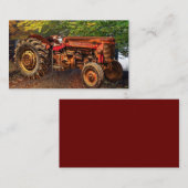 ヴィンテージレッドファームトラクター 名刺 (正面/裏面)