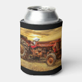 ヴィンテージレッドファームトラクター 缶クーラー (缶正面)