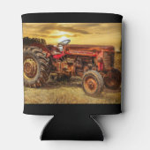 ヴィンテージレッドファームトラクター 缶クーラー (裏面)