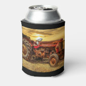 ヴィンテージレッドファームトラクター 缶クーラー (缶裏面)