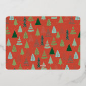 ヴィンテージレッドファームトラッククリスマスツリードッグ 箔シーズンカード (裏面)