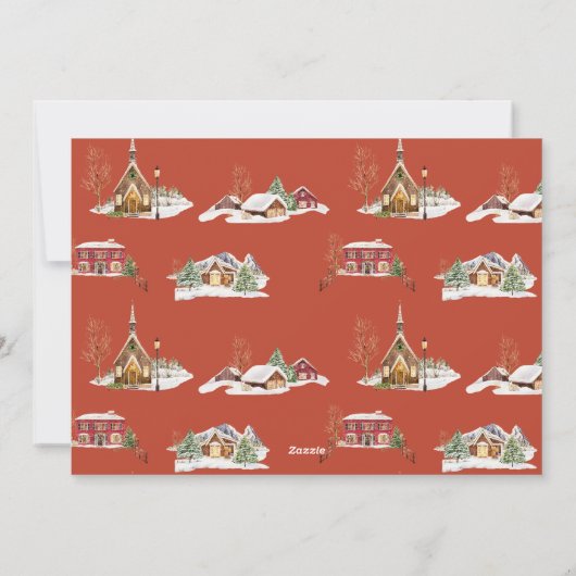 ヴィンテージレッドファームトラッククリスマスツリー シーズンカード (裏面)