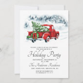 ヴィンテージレッドファームトラッククリスマスパーティー 招待状 (正面)