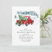 ヴィンテージレッドファームトラッククリスマスホリデーブランチ 招待状 (スタンド正面)