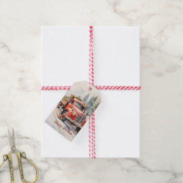 ヴィンテージレッドファームトラックレッドバーン ギフトタグ