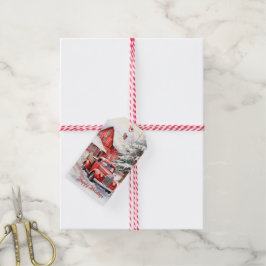 ヴィンテージレッドファームトラックレッドバーン ギフトタグ