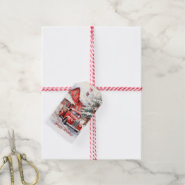 ヴィンテージレッドファームトラックレッドバーン ギフトタグ