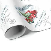 ヴィンテージレッドファームトラック クリスマスホリデー ラッピングペーパー (ロールコーナー)