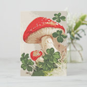 ヴィンテージレッドフォレストキノコとグリーンラッキークローバー (スタンド正面)