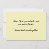 ヴィンテージレッドフラワーパターン・セーブ・ザ・デート 招待状 (裏面)