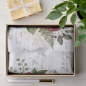 ヴィンテージレッドフローラコラージュティッシュペーパー 薄葉紙 (ギフト)